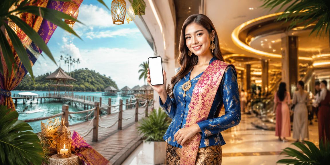 Paparan aplikasi kasino 217 dengan rekaan moden Melayu di Terengganu